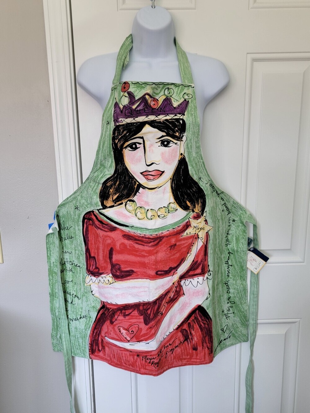 NWT Julia Junkin Studio Artist Series Kitchen Queen Whimsical Colorful Apron
